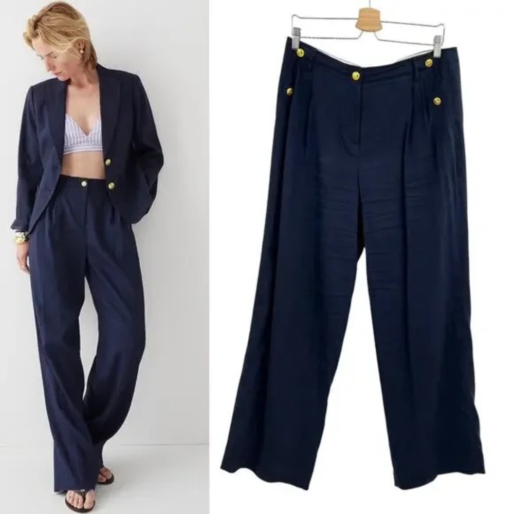 J. Crew Italian Blend Suit Bellucci - Super Chic -jacket 6 pants 2 ( run large)